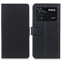 Xiaomi Poco M4 Pro 4G用手帳型 レザーケース スタンド カバー M08L Xiaomi ブラック