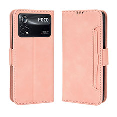 Xiaomi Poco M4 Pro 4G用手帳型 レザーケース スタンド カバー BY3 Xiaomi ピンク