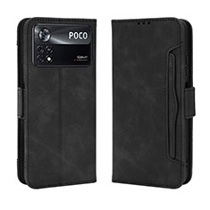 Xiaomi Poco M4 Pro 4G用手帳型 レザーケース スタンド カバー BY3 Xiaomi ブラック