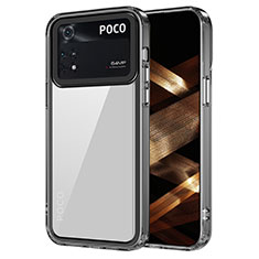 Xiaomi Poco M4 Pro 4G用ハイブリットバンパーケース クリア透明 プラスチック カバー AC1 Xiaomi ブラック