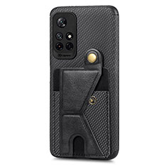 Xiaomi Poco M4 Pro 5G用極薄ソフトケース シリコンケース 耐衝撃 全面保護 マグネット式 バンパー S04D Xiaomi ブラック