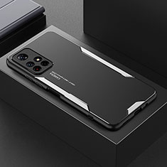 Xiaomi Poco M4 Pro 5G用ケース 高級感 手触り良い アルミメタル 製の金属製 兼シリコン カバー Xiaomi シルバー
