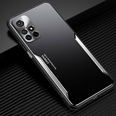 Xiaomi Poco M4 Pro 5G用ケース 高級感 手触り良い アルミメタル 製の金属製 兼シリコン カバー JL2 Xiaomi シルバー