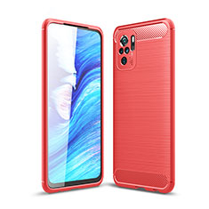 Xiaomi Poco M5S用シリコンケース ソフトタッチラバー ライン カバー WL1 Xiaomi レッド