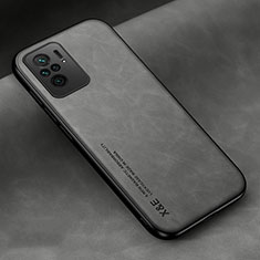 Xiaomi Poco M5S用ケース 高級感 手触り良いレザー柄 DY2 Xiaomi グレー