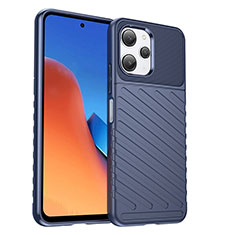 Xiaomi Poco M6 Pro 5G用シリコンケース ソフトタッチラバー ツイル カバー MF1 Xiaomi ネイビー