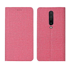 Xiaomi Poco X2用手帳型 布 スタンド L01 Xiaomi ピンク
