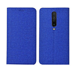 Xiaomi Poco X2用手帳型 布 スタンド L01 Xiaomi ネイビー