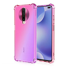 Xiaomi Poco X2用極薄ソフトケース グラデーション 勾配色 クリア透明 G01 Xiaomi ピンク