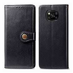 Xiaomi Poco X3用手帳型 レザーケース スタンド カバー L10 Xiaomi ブラック