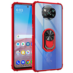 Xiaomi Poco X3用ハイブリットバンパーケース プラスチック アンド指輪 マグネット式 MQ2 Xiaomi レッド