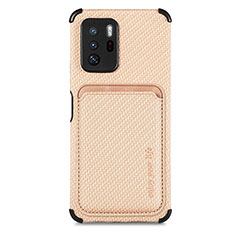 Xiaomi Poco X3 GT 5G用極薄ソフトケース シリコンケース 耐衝撃 全面保護 マグネット式 バンパー S03D Xiaomi ゴールド