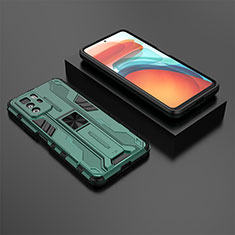 Xiaomi Poco X3 GT 5G用ハイブリットバンパーケース スタンド プラスチック 兼シリコーン カバー マグネット式 KC2 Xiaomi グリーン