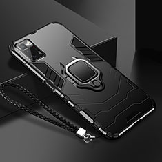 Xiaomi Poco X3 GT 5G用ハイブリットバンパーケース プラスチック アンド指輪 マグネット式 R02 Xiaomi ブラック