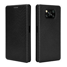 Xiaomi Poco X3 NFC用手帳型 レザーケース スタンド カバー L02 Xiaomi ブラック