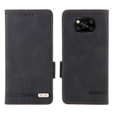 Xiaomi Poco X3 Pro用手帳型 レザーケース スタンド カバー L07Z Xiaomi ブラック