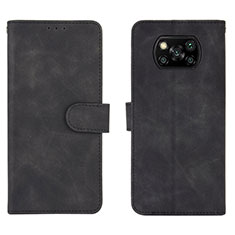 Xiaomi Poco X3 Pro用手帳型 レザーケース スタンド カバー L01Z Xiaomi ブラック