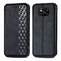 Xiaomi Poco X3 Pro用手帳型 レザーケース スタンド カバー S01D Xiaomi ブラック