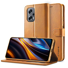 Xiaomi Poco X4 GT 5G用手帳型 レザーケース スタンド カバー LC2 Xiaomi ライト・ブラウン