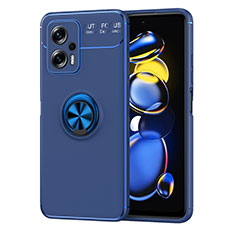 Xiaomi Poco X4 GT 5G用極薄ソフトケース シリコンケース 耐衝撃 全面保護 アンド指輪 マグネット式 バンパー SD1 Xiaomi ネイビー