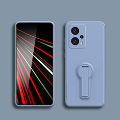 Xiaomi Poco X4 GT 5G用極薄ソフトケース シリコンケース 耐衝撃 全面保護 スタンド バンパー S01 Xiaomi ラベンダーグレー