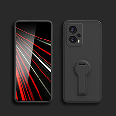 Xiaomi Poco X4 GT 5G用極薄ソフトケース シリコンケース 耐衝撃 全面保護 スタンド バンパー S01 Xiaomi ブラック