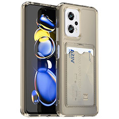 Xiaomi Poco X4 GT 5G用360度 フルカバー極薄ソフトケース シリコンケース 耐衝撃 全面保護 バンパー J02S Xiaomi グレー