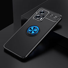 Xiaomi Poco X4 GT 5G用極薄ソフトケース シリコンケース 耐衝撃 全面保護 アンド指輪 マグネット式 バンパー SD2 Xiaomi ネイビー・ブラック