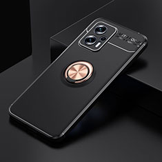 Xiaomi Poco X4 GT 5G用極薄ソフトケース シリコンケース 耐衝撃 全面保護 アンド指輪 マグネット式 バンパー SD2 Xiaomi ゴールド・ブラック