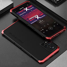 Xiaomi Poco X4 NFC用360度 フルカバー ケース 高級感 手触り良い アルミメタル 製の金属製 Xiaomi レッド・ブラック