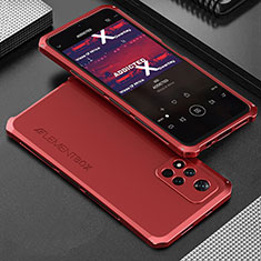 Xiaomi Poco X4 NFC用360度 フルカバー ケース 高級感 手触り良い アルミメタル 製の金属製 Xiaomi レッド