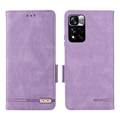 Xiaomi Poco X4 NFC用手帳型 レザーケース スタンド カバー L07Z Xiaomi パープル