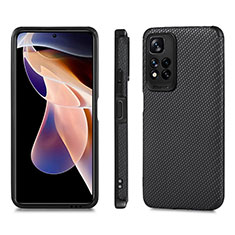 Xiaomi Poco X4 NFC用極薄ソフトケース シリコンケース 耐衝撃 全面保護 マグネット式 バンパー S02D Xiaomi ブラック