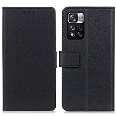 Xiaomi Poco X4 NFC用手帳型 レザーケース スタンド カバー M08L Xiaomi ブラック