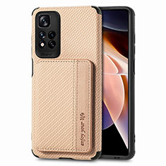 Xiaomi Poco X4 NFC用極薄ソフトケース シリコンケース 耐衝撃 全面保護 マグネット式 バンパー S03D Xiaomi ゴールド