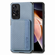 Xiaomi Poco X4 NFC用極薄ソフトケース シリコンケース 耐衝撃 全面保護 マグネット式 バンパー S03D Xiaomi ネイビー