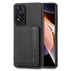 Xiaomi Poco X4 NFC用極薄ソフトケース シリコンケース 耐衝撃 全面保護 マグネット式 バンパー S03D Xiaomi ブラック