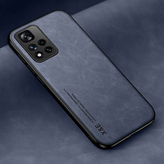 Xiaomi Poco X4 NFC用ケース 高級感 手触り良いレザー柄 DY2 Xiaomi ネイビー