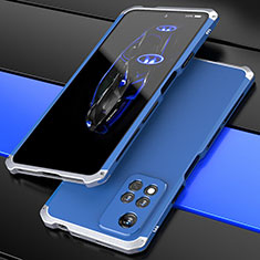 Xiaomi Poco X4 NFC用360度 フルカバー ケース 高級感 手触り良い アルミメタル 製の金属製 P01 Xiaomi シルバー・ネイビー