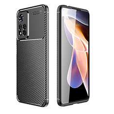 Xiaomi Poco X4 NFC用シリコンケース ソフトタッチラバー ツイル カバー Xiaomi ブラック