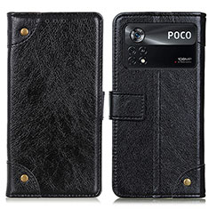 Xiaomi Poco X4 Pro 5G用手帳型 レザーケース スタンド カバー K06Z Xiaomi ブラック