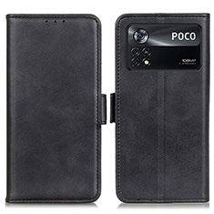 Xiaomi Poco X4 Pro 5G用手帳型 レザーケース スタンド カバー M15L Xiaomi ブラック