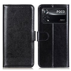 Xiaomi Poco X4 Pro 5G用手帳型 レザーケース スタンド カバー M07L Xiaomi ブラック