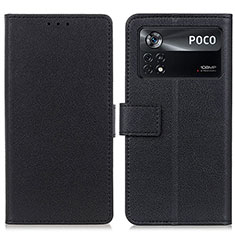 Xiaomi Poco X4 Pro 5G用手帳型 レザーケース スタンド カバー M08L Xiaomi ブラック