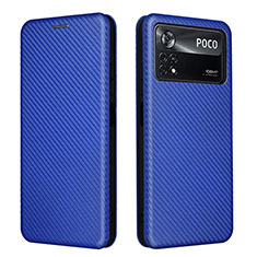 Xiaomi Poco X4 Pro 5G用手帳型 レザーケース スタンド カバー L06Z Xiaomi ネイビー