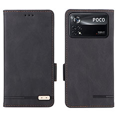 Xiaomi Poco X4 Pro 5G用手帳型 レザーケース スタンド カバー L07Z Xiaomi ブラック