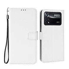 Xiaomi Poco X4 Pro 5G用手帳型 レザーケース スタンド カバー BY6 Xiaomi ホワイト