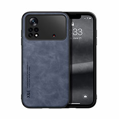 Xiaomi Poco X4 Pro 5G用ケース 高級感 手触り良いレザー柄 DY1 Xiaomi ネイビー