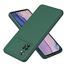 Xiaomi Poco X4 Pro 5G用360度 フルカバー極薄ソフトケース シリコンケース 耐衝撃 全面保護 バンパー H01P Xiaomi グリーン