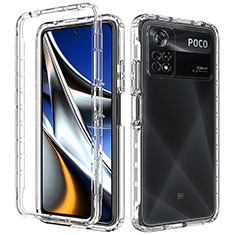 Xiaomi Poco X4 Pro 5G用前面と背面 360度 フルカバー 極薄ソフトケース シリコンケース 耐衝撃 全面保護 バンパー 勾配色 透明 Xiaomi クリア